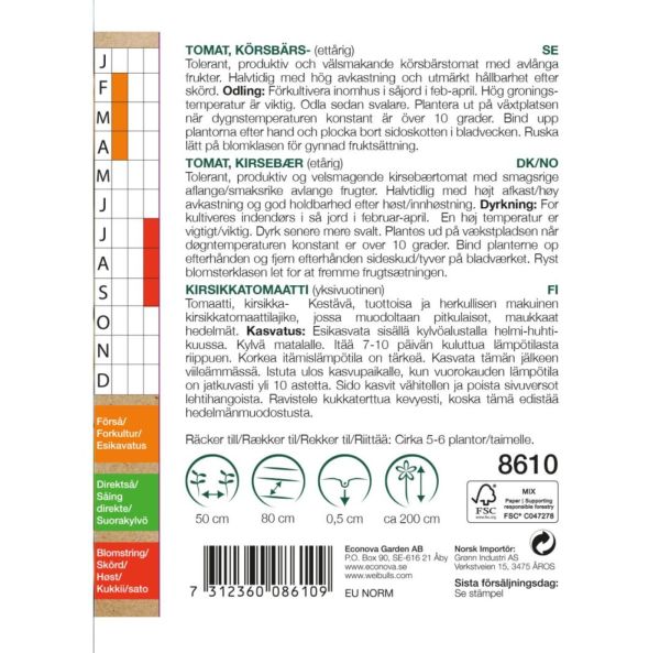 Kirsikkatomaatti, Luomu-2