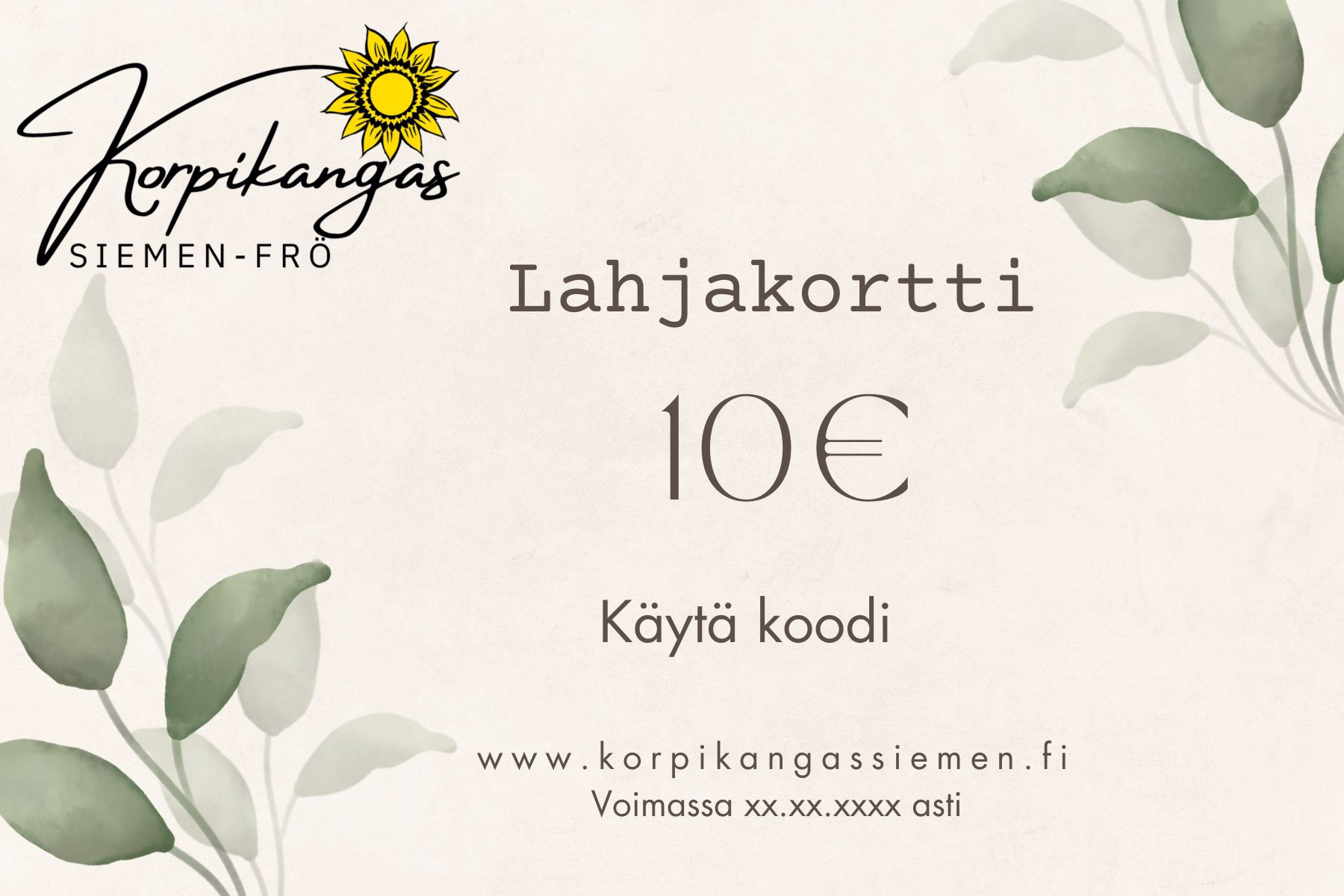 Lahjakortti 10€